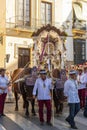 Religious procession Ã¢â¬ÂRomeriaÃ¢â¬Â Ronda Spain Royalty Free Stock Photo